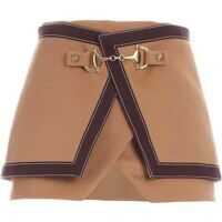 Fuste pana la genunchi Golden Details Skirt In Brown Femei