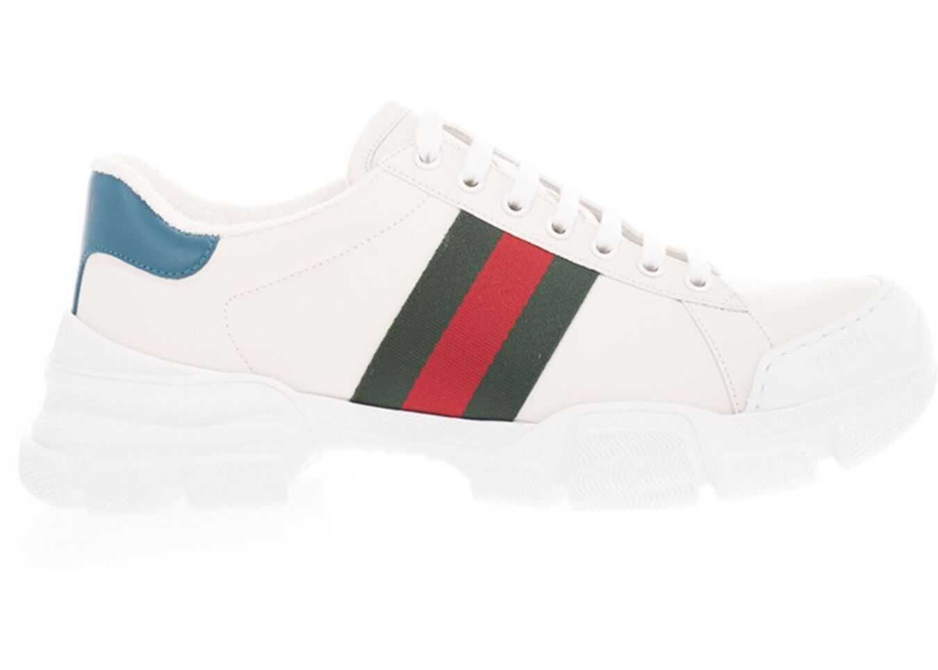 Gucci Web Tape Sneakers In White White