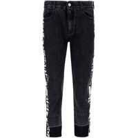 Blugi drepti Logo Tape Black Jeans In Black Femei