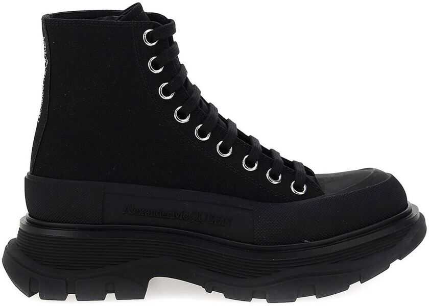 alexander mcqueen puffer tread slick ankle boots