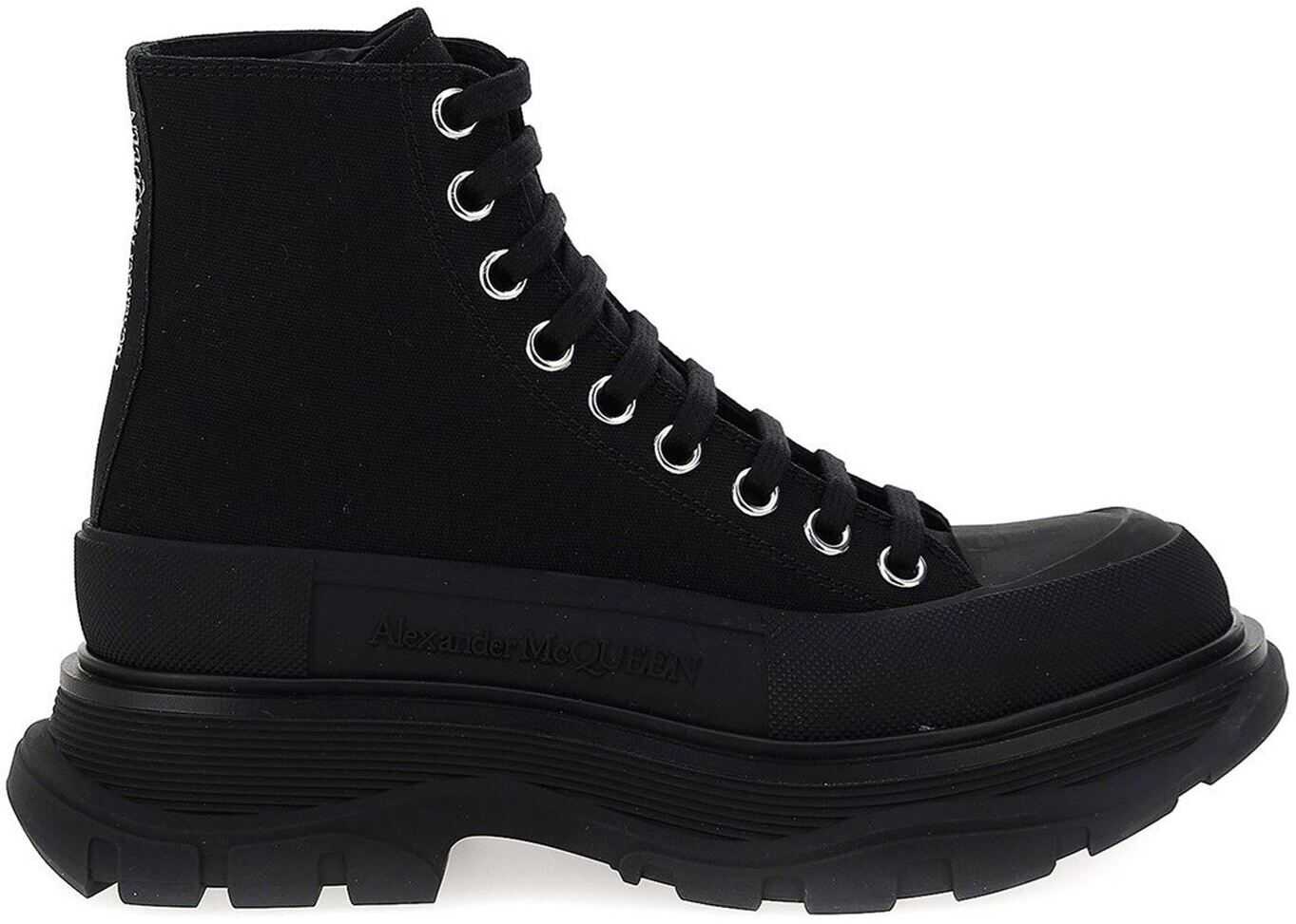 Alexander McQueen Tread Slick Ankle Boots In Black Black