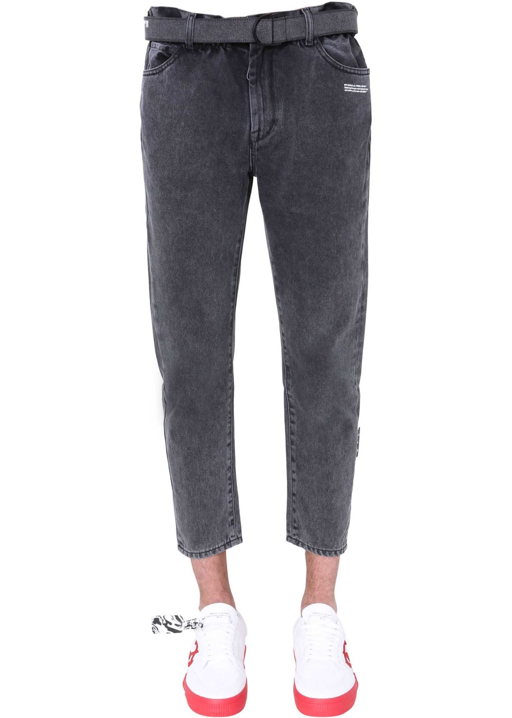 Off-White Slim Low Crotch Jeans CHARCOAL