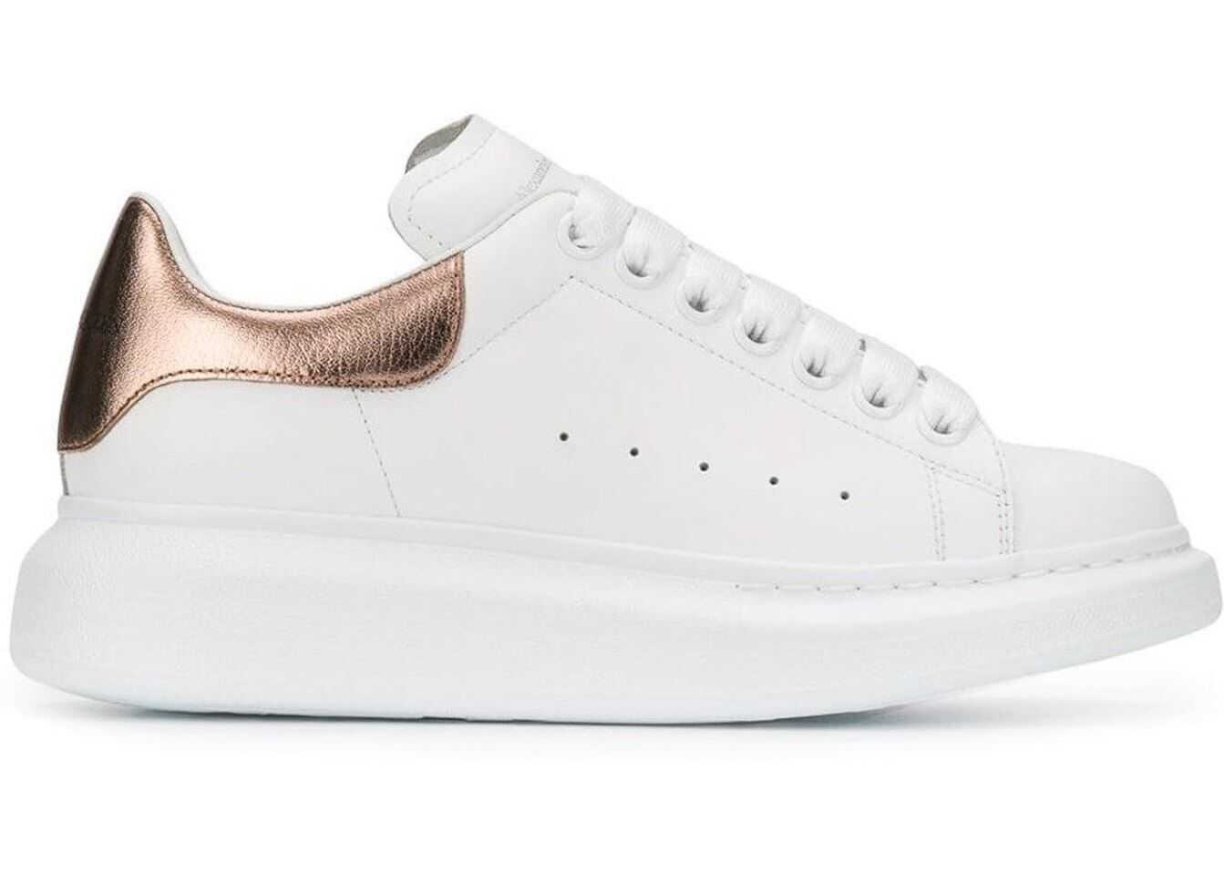 Alexander McQueen Oversize Smooth Leather Sneakers In White White