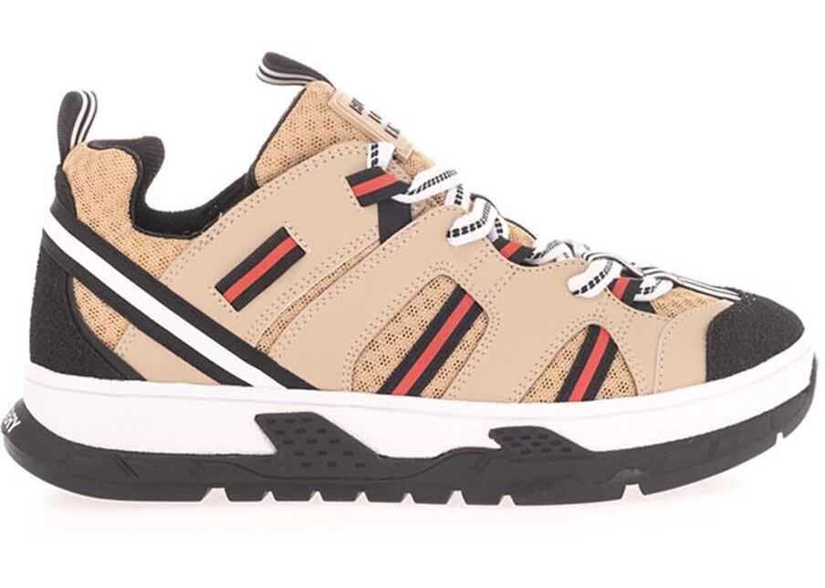 Burberry Union Sneakers In Beige Beige