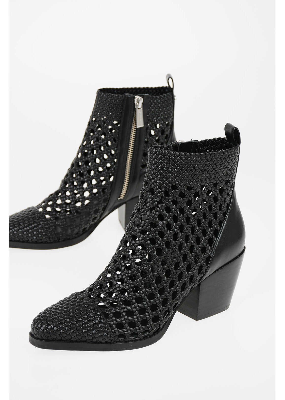 Michael Kors MICHAEL 6cm Openwork AUGUSTINE Ankle Boot BLACK