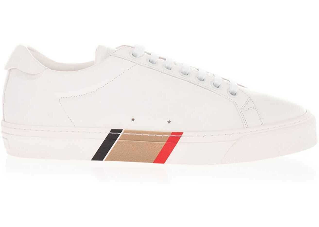 Burberry Rangleton Sneakers In Optical White 8031170 White