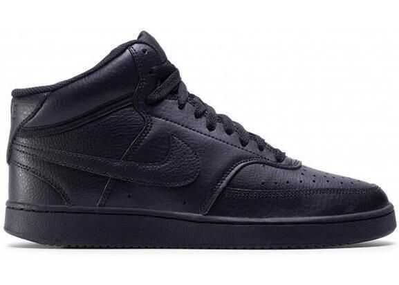 nike court vision mid black suede