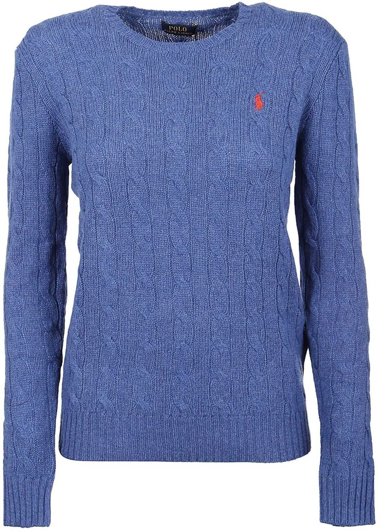 Ralph Lauren Cashmere Wool Blend Sweater In Light Blue Blue