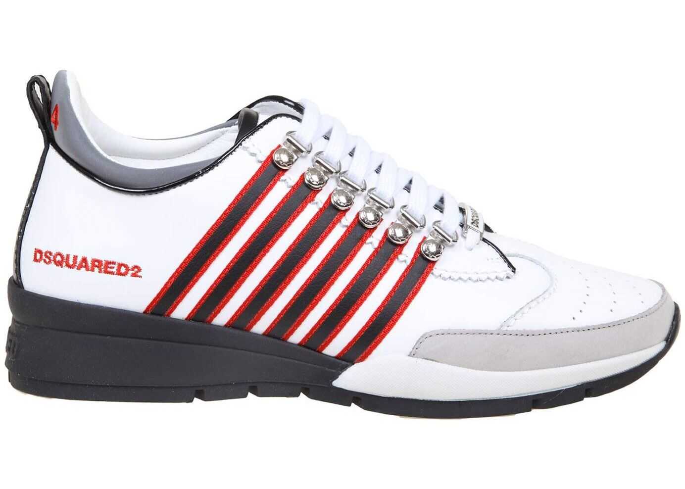 DSQUARED2 251 Sneakers In White And Red White