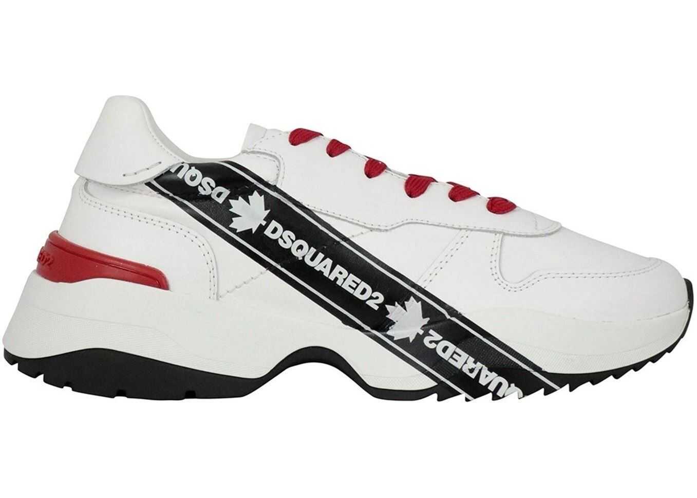 Leather Sneakers In White