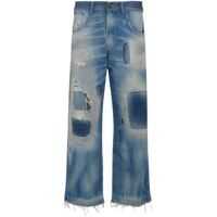 Blugi evazati Destroyed Details Flared Jeans In Blue Femei