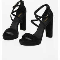 Sandale cu toc 12cm Suede leather Ankle-strap sandals Femei