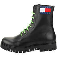 Bocanci casual Neon Detail Lace Up Fashion Boots In Black* Femei