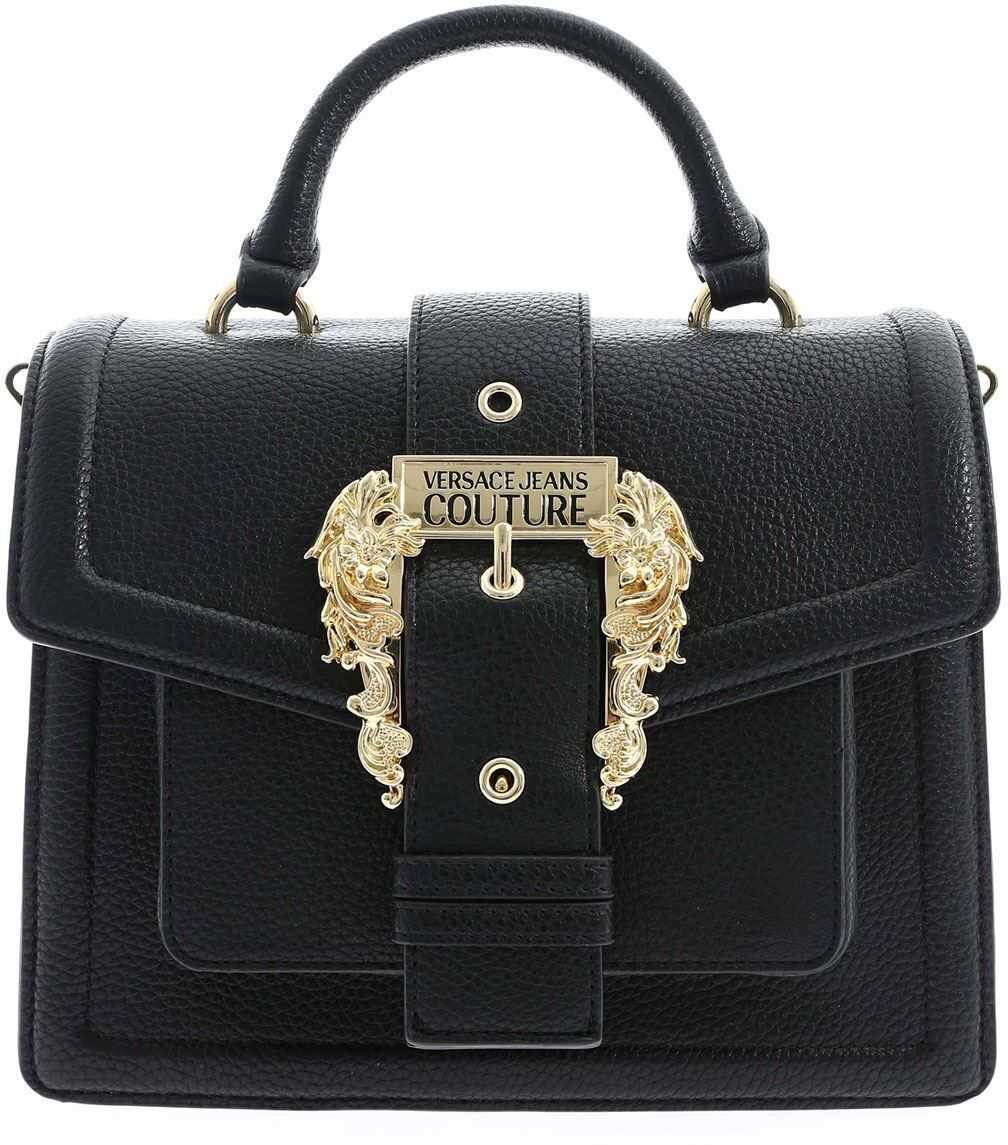 Versace Jeans Couture Maxi Buckle Handbag In Black* Black