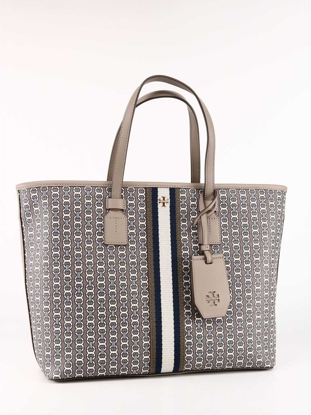 Tory Burch Small Gemini Link Tote Bag Grey