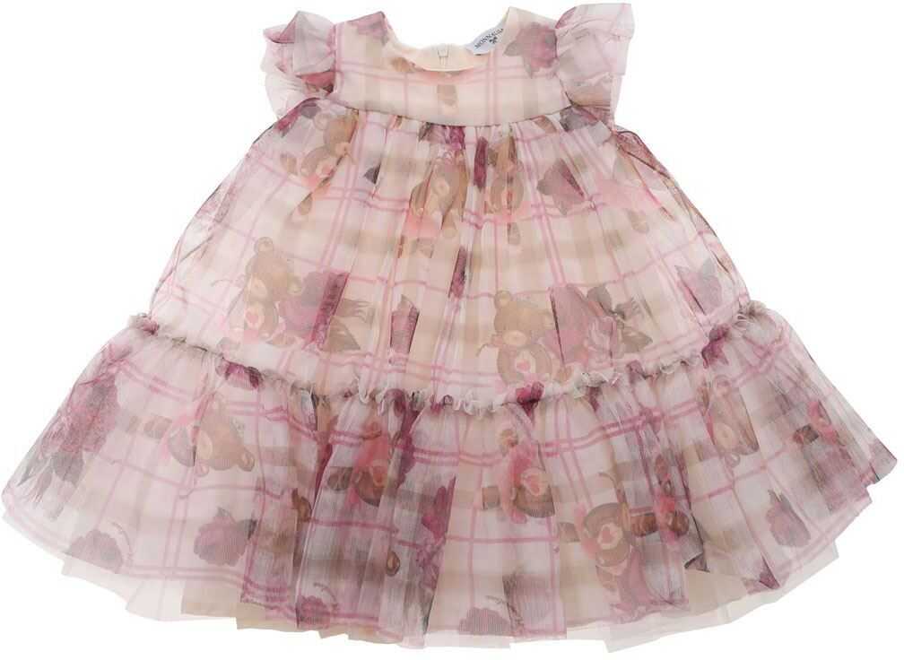 Tulle Dress In Pink And Beige