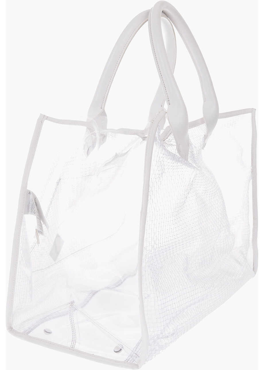 Genti de mana Maison Margiela Mm11 Leather Insert Shopping Bag White Femei (BM 8035821) 2