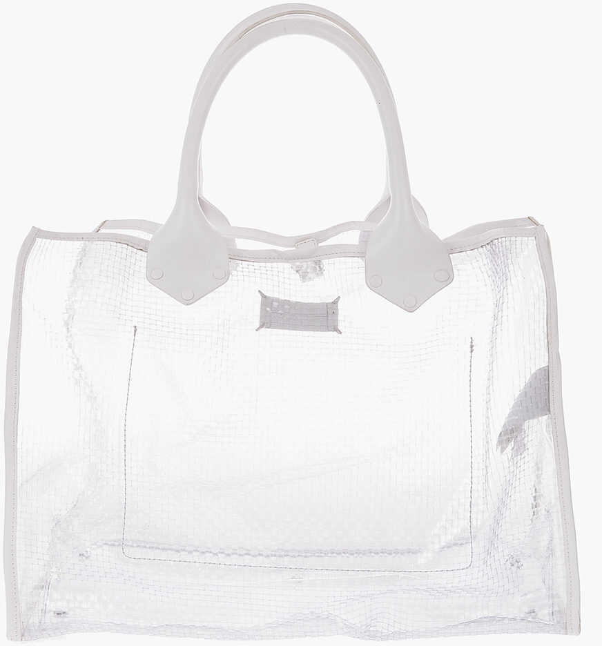 Genti de mana Maison Margiela Mm11 Leather Insert Shopping Bag White Femei (BM 8035821) 3