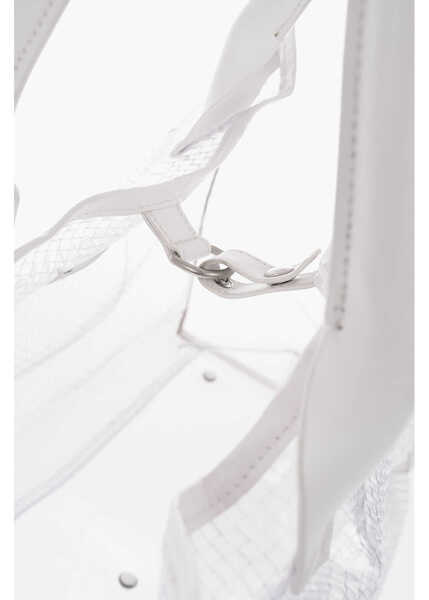 Genti de mana Maison Margiela Mm11 Leather Insert Shopping Bag White Femei (BM 8035821) 4