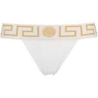 Chiloti Greek Logo Cheeky Thongs Slip In Black White Femei