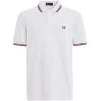 Tricouri Polo White Cotton Piqué Polo Shirt Barbati