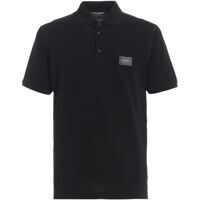 Tricouri Polo Logo Plaque Black Polo Shirt Barbati