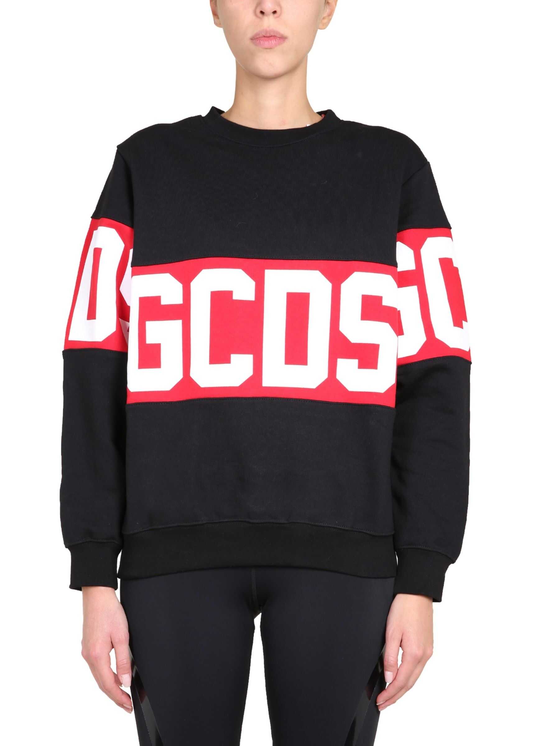 GCDS Crew Neck Sweatshirt BLACK