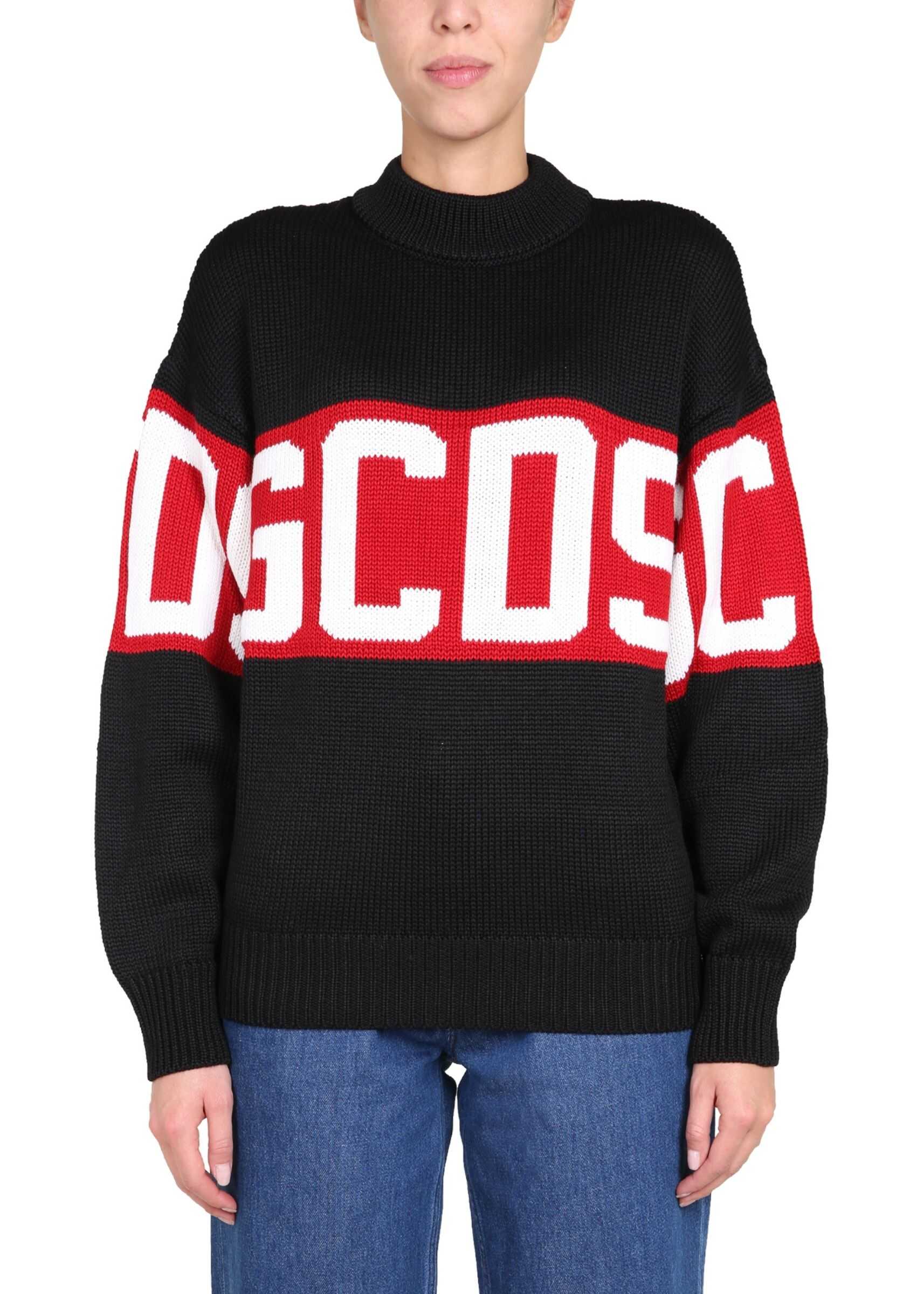 GCDS Crew Neck Sweater BLACK