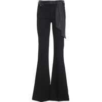 Blugi evazati Frida Cropped Jeans In Black Femei
