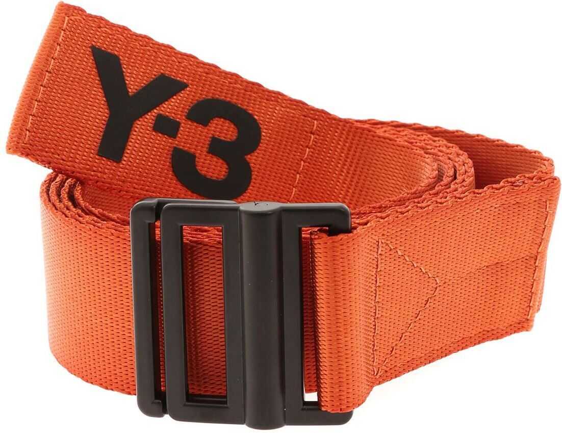 Y-3 Classic Logo Belt In Orange Orange