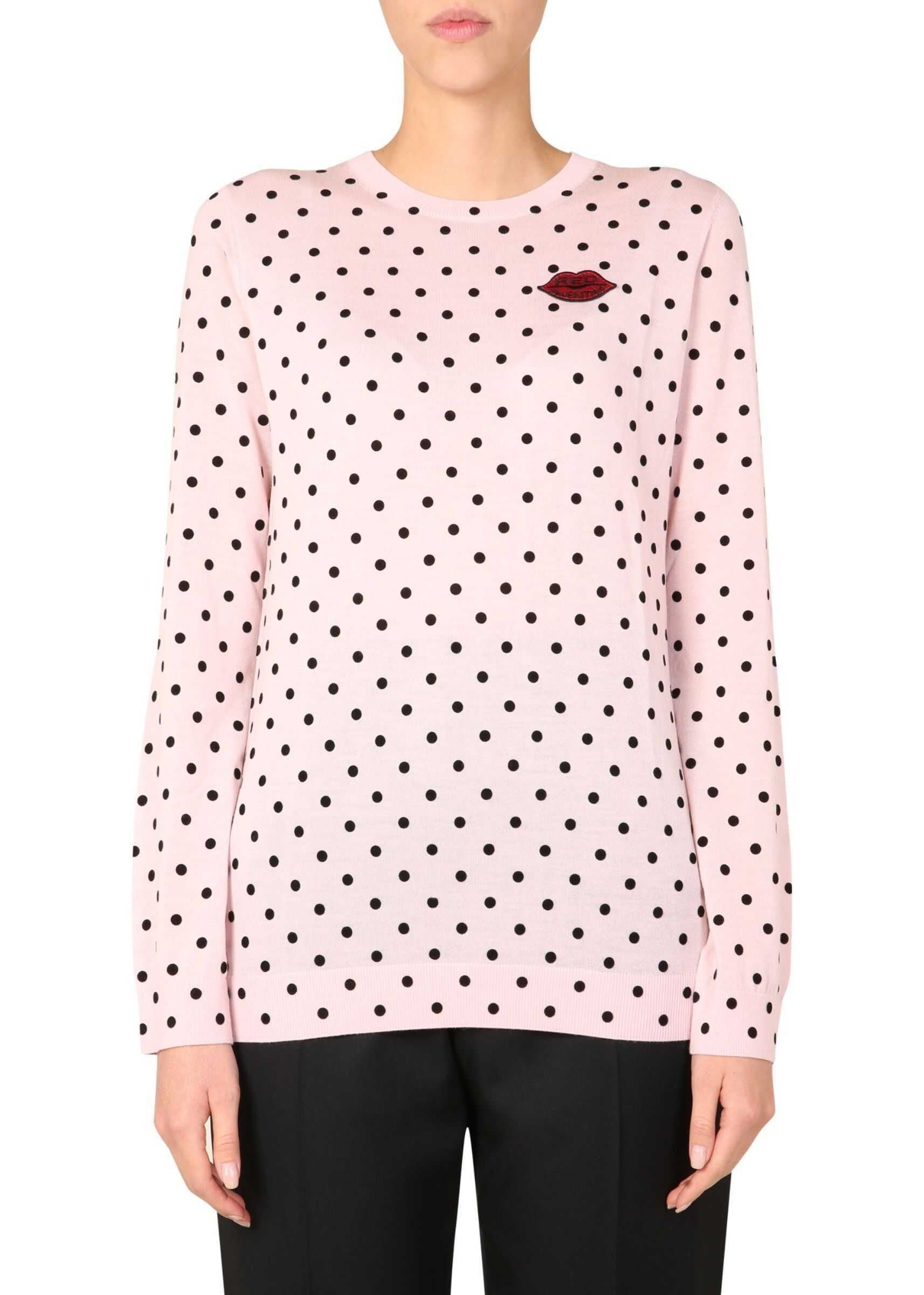 Sweater With Polka Dot Print
