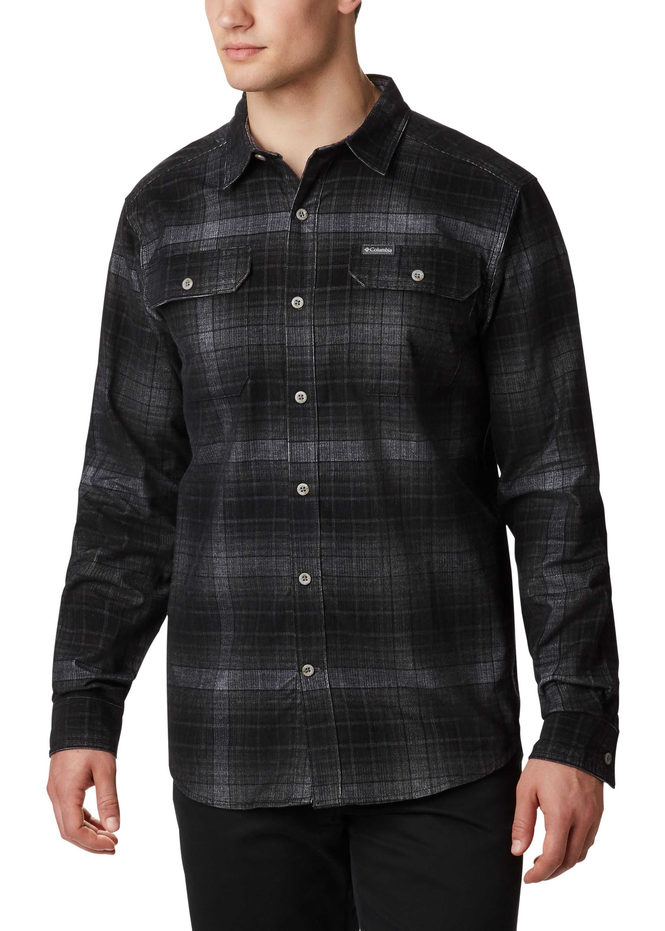 Columbia Flare Gun Corduroy Shirt AM0265 City Grey Ombre Tartan