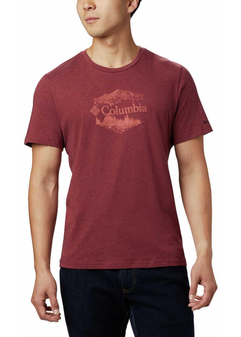 Columbia M High Dune Graphic Tee- Grey Outsider 1888903 Red Jasper Outsider