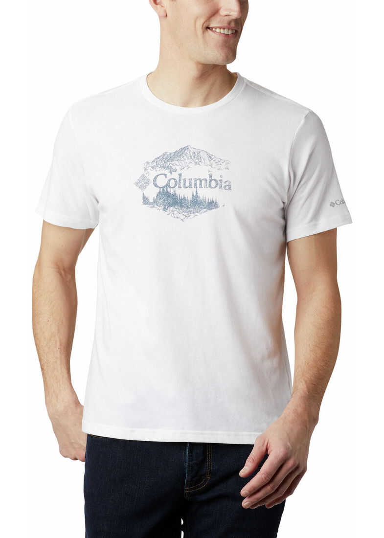 Columbia M High Dune Graphic Tee- Grey Outsider 1888903 White Outsider
