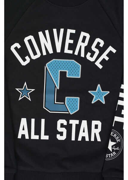 Bluze de trening Converse All Star Embroidered Crew-Neck Sweatshirt Black Baieti (BM 8052819) 2