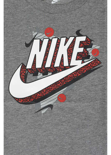 Tricouri Nike Logo-Print T-Shirt Gray Baieti (BM 8052837) 2