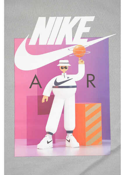 Tricouri Nike Air Logo-Print T-Shirt Gray Baieti (BM 8052843) 2