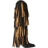 Cizme scurte Western Boot With Fringes Femei