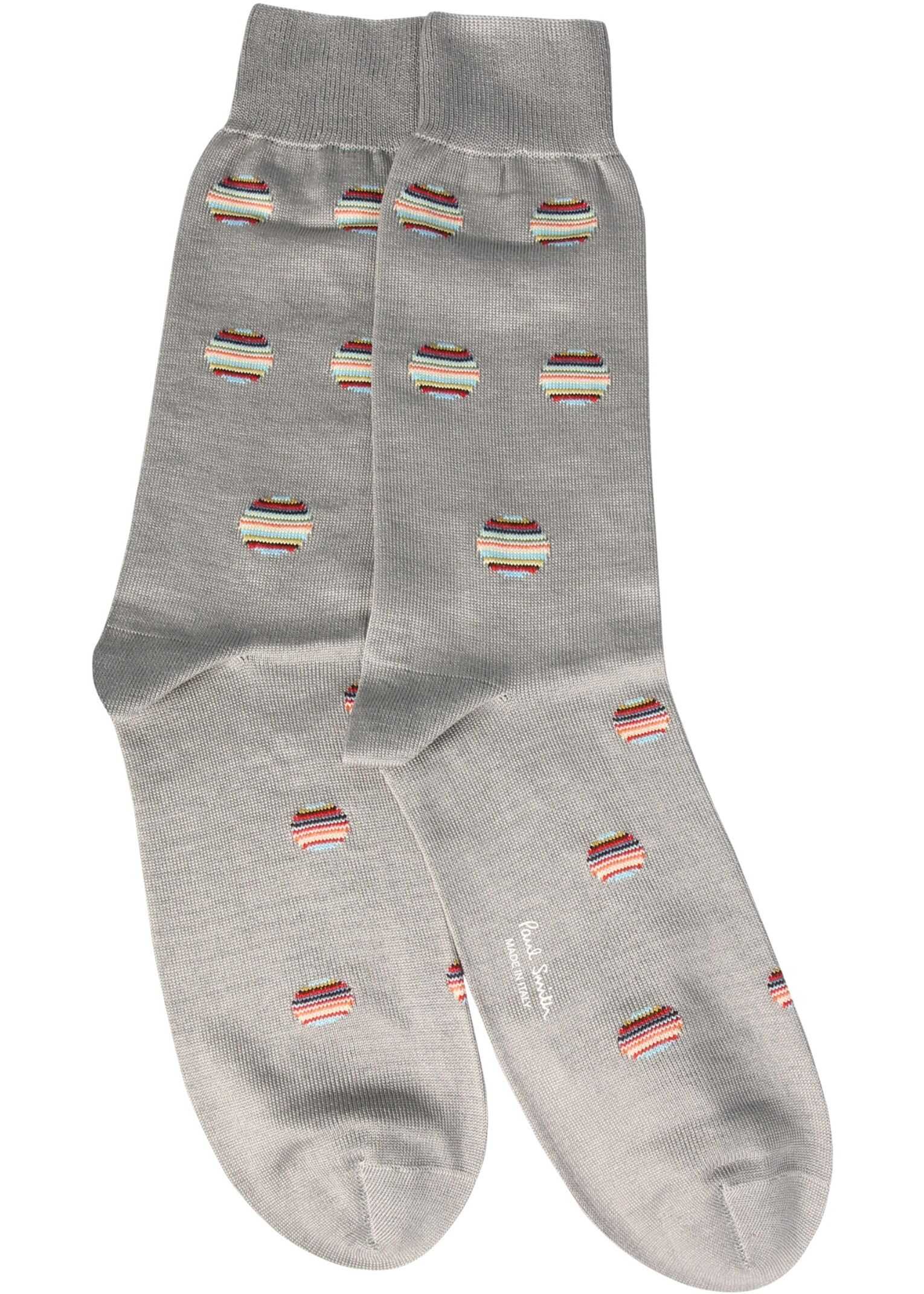 Paul Smith Polka Dot Multistripes Socks M1A/800E/AF593_70 GREY