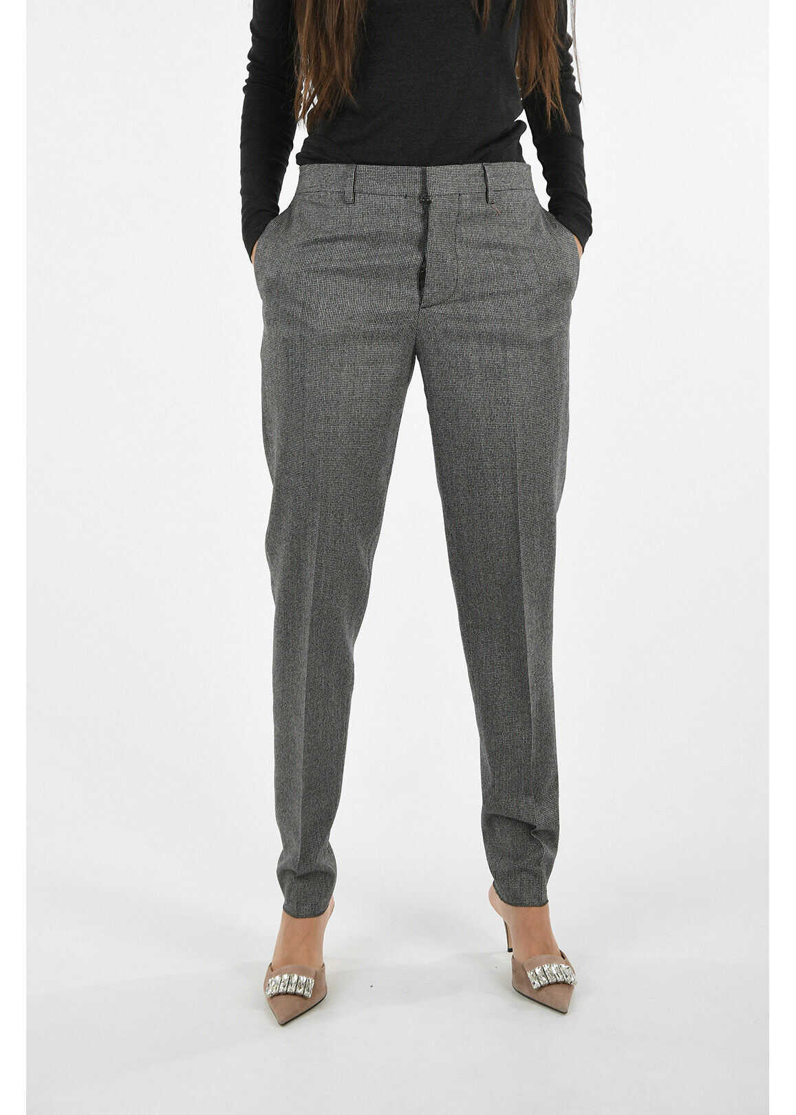 DSQUARED2 Virgin Wool Roxy Fit Pant Gray