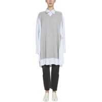 Bluze Spliced Knit Shirt Femei