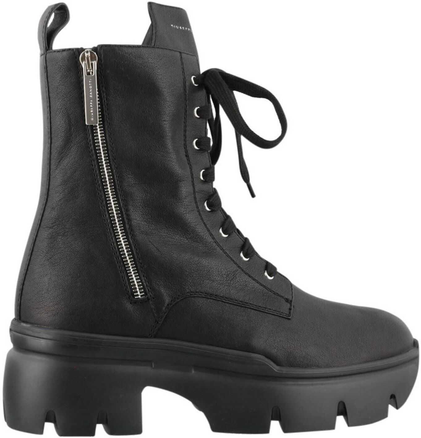 Giuseppe Zanotti Apocalypse Leather Ankle Boots Black