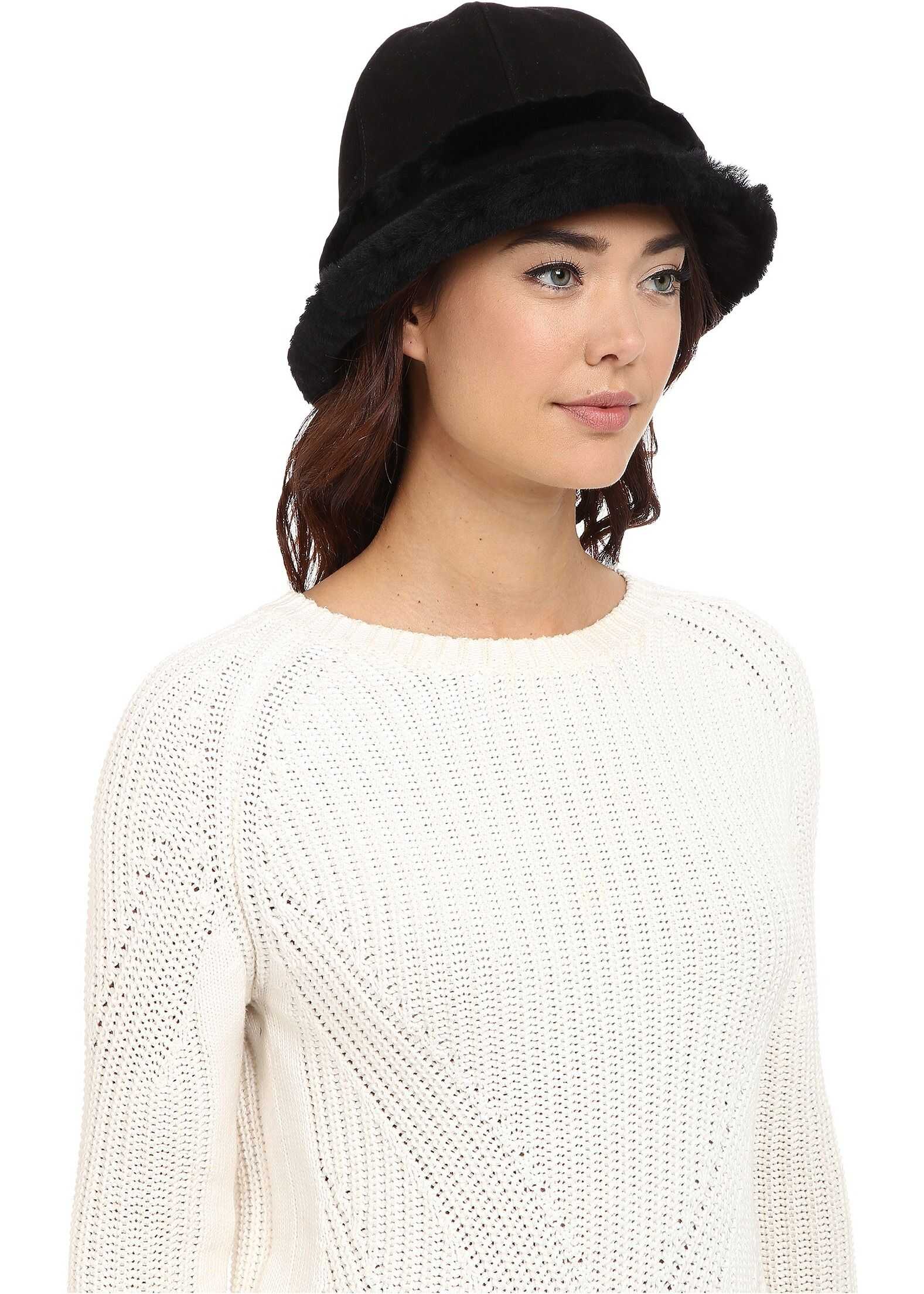 UGG City Bucket Hat w/ Exposed Shearling* Black