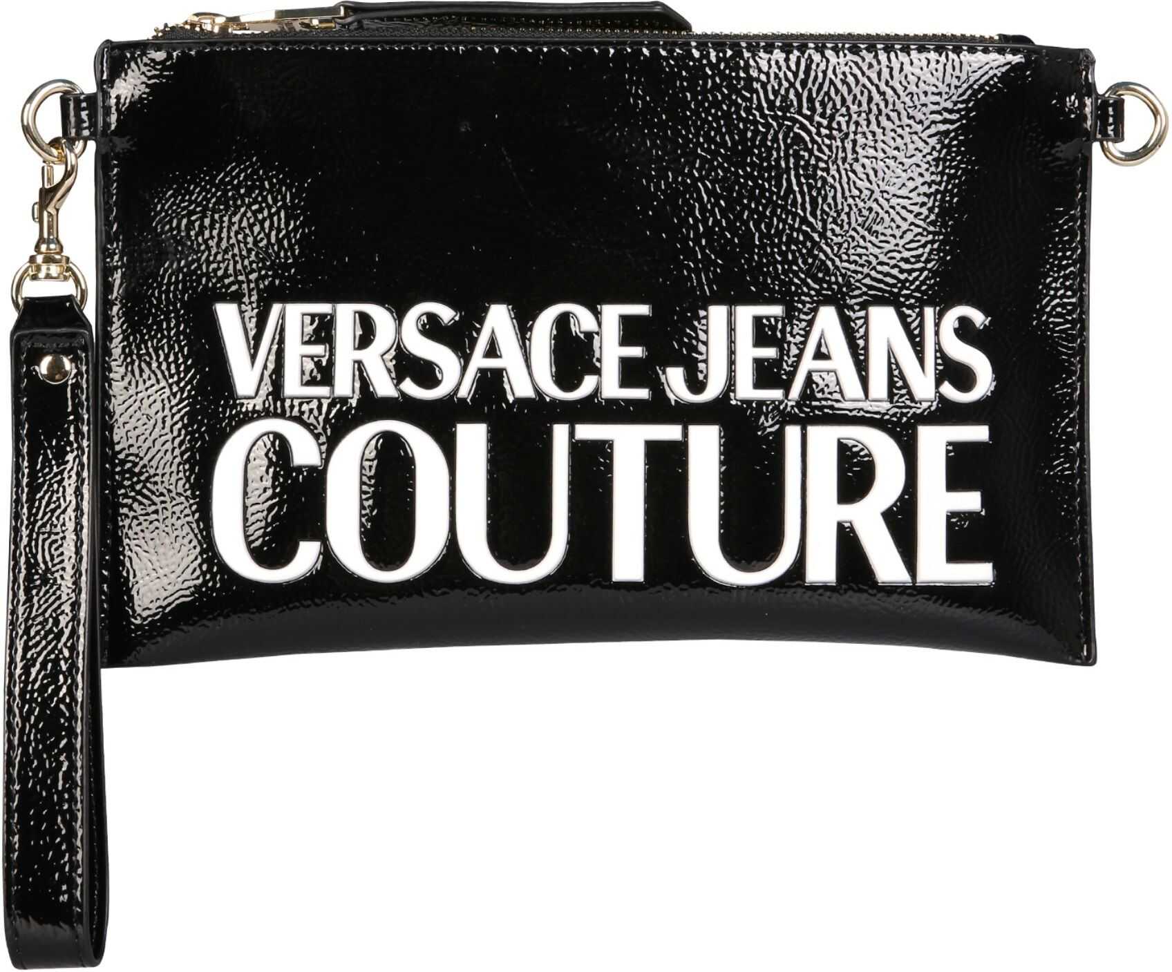 Versace Jeans Couture Belt With Baroque Buckle BLACK