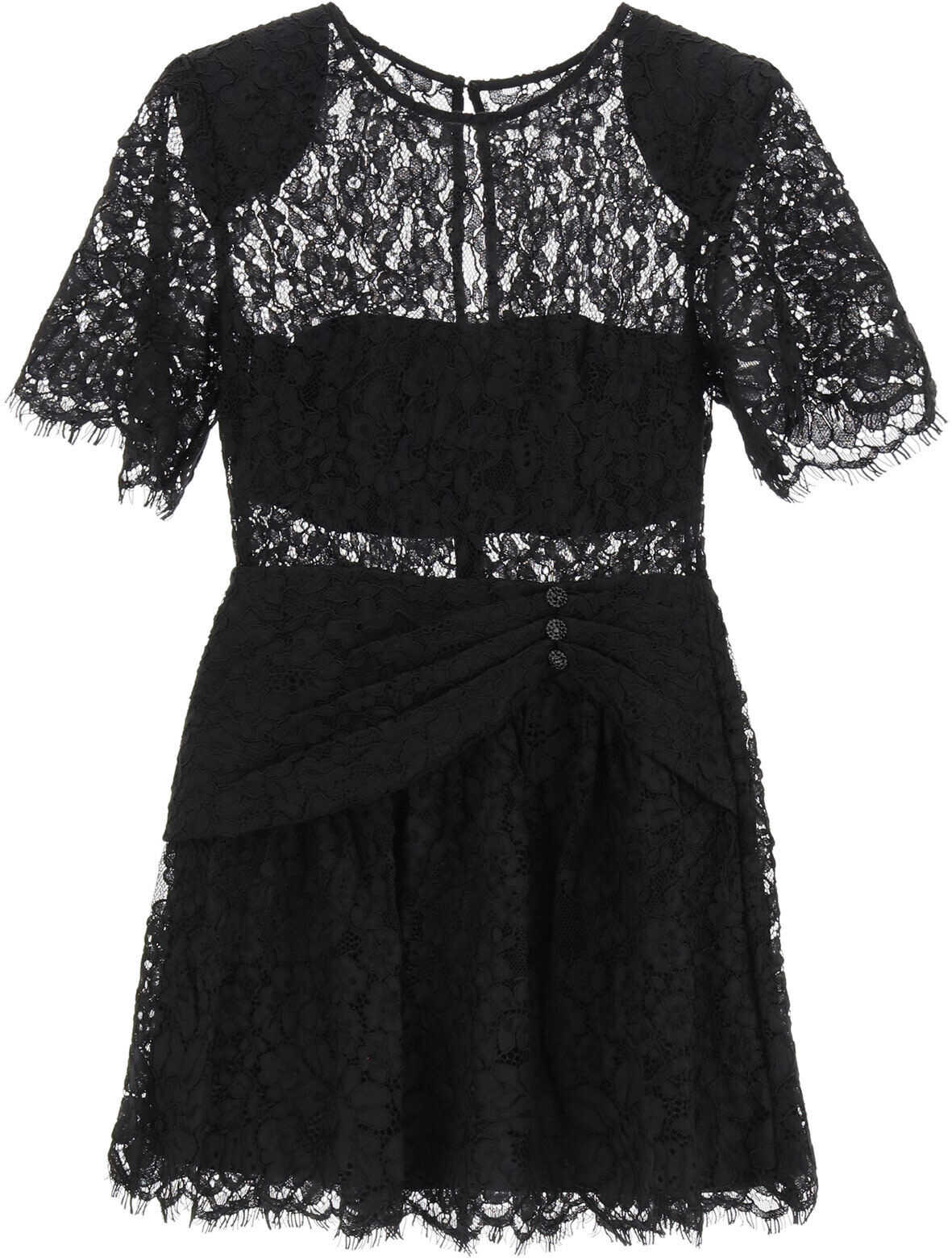 Self-Portrait Lace Mini Dress RS21 039 BLACK