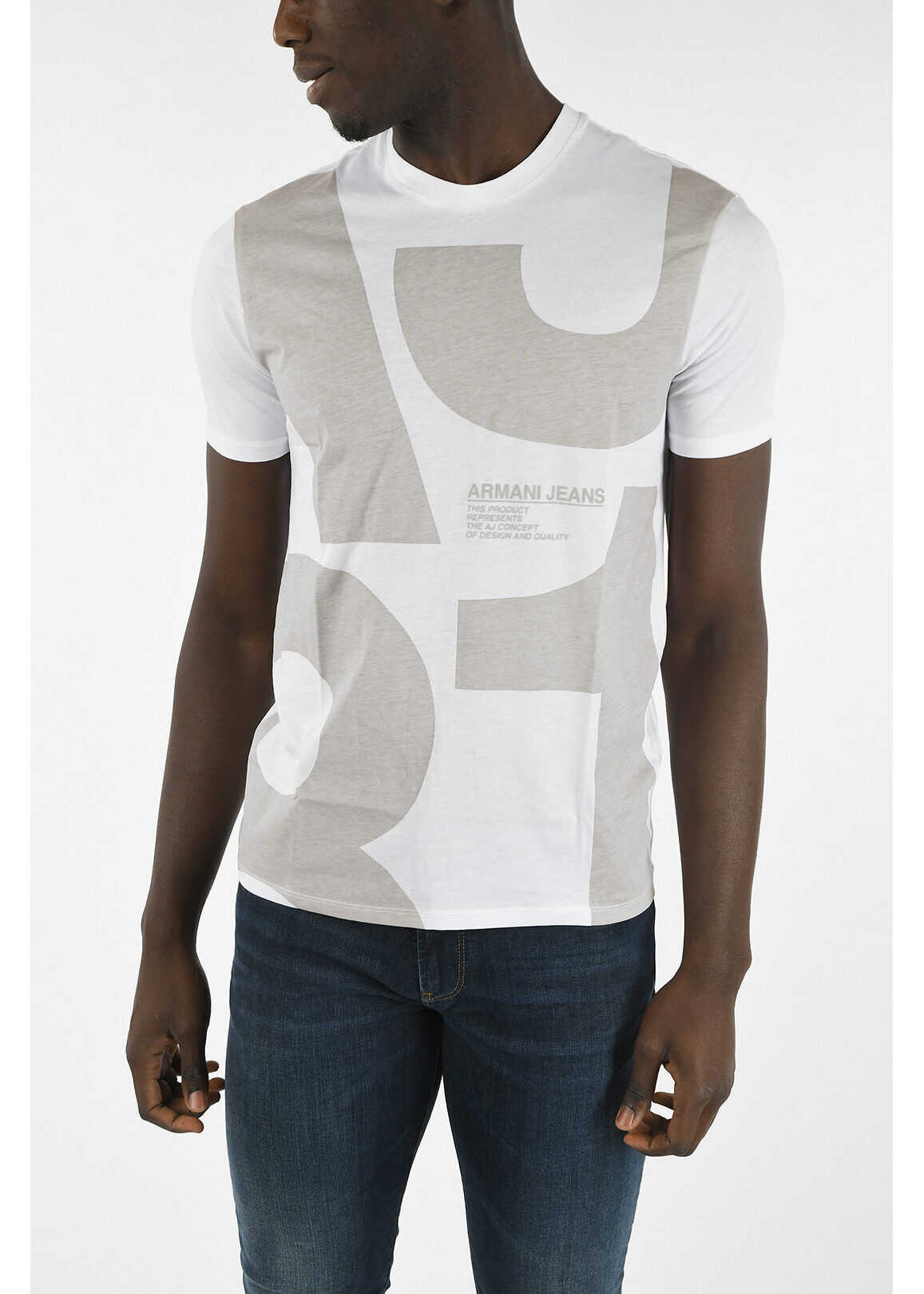 Armani ARMANI JEANS Printed T-shirt* WHITE