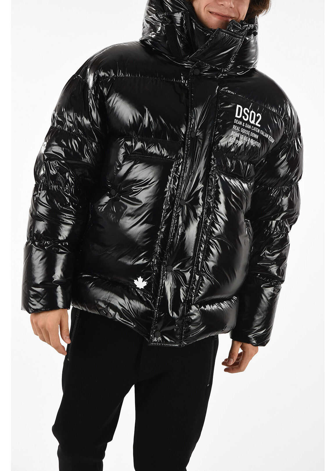 DSQUARED2 Hooded Down Padded Jacket* BLACK