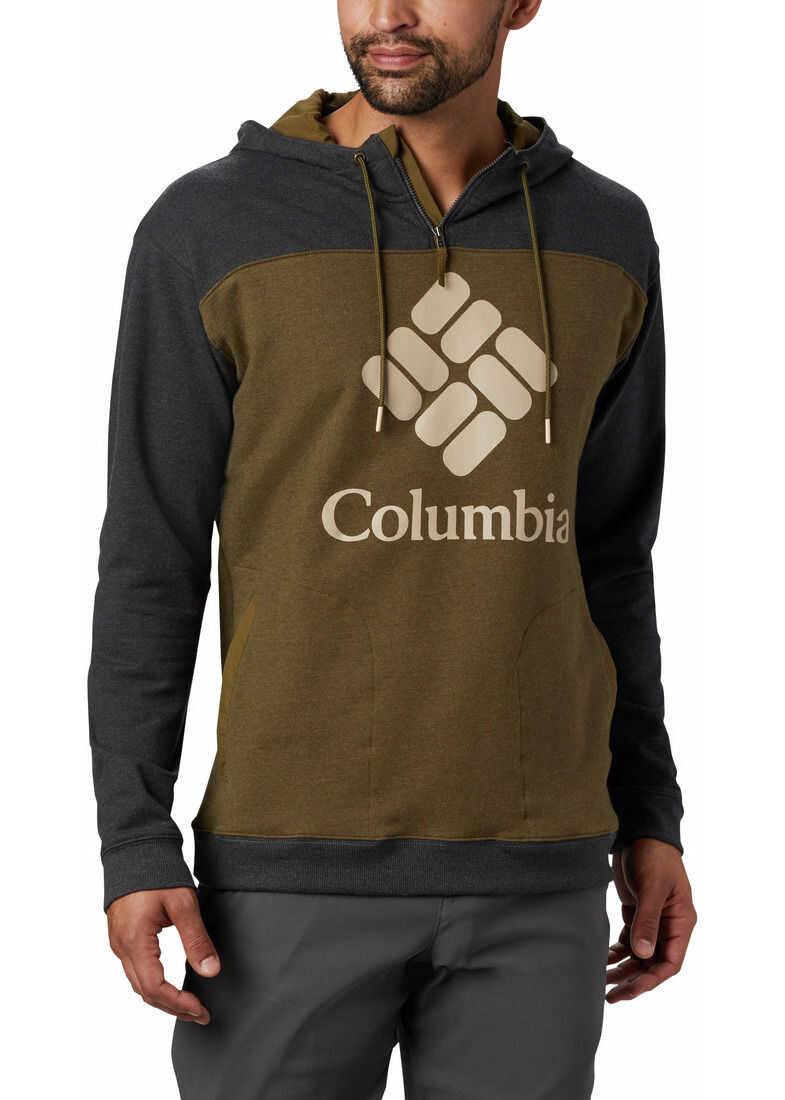 Columbia Lodge French Terry Hoodie 1884911 New Olive Heather Shark Heather