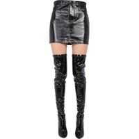 Fuste casual Coated Denim Mini Skirt Femei