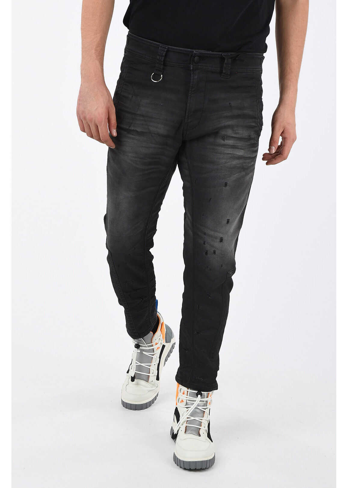 Diesel 17cm Ankle Zipped D-EARBY-NE Sweat jeans* BLACK